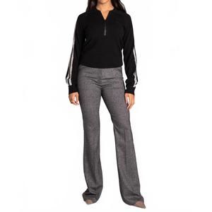 NEW N°21 half zip sweater with lace in black